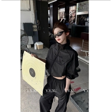 批发媛媛【闪光时刻】运动休闲男女情侣款时尚套装（上衣+裤子）#TZ08