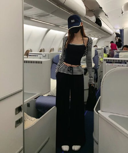 부드럽게 6 월 공항 3종 세트 오리지널 작은 대중 패션 다용도 캐주얼 바람 스트라이프 세트 lwj26a1tz114