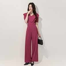 批发十三行品质 高级感气质御姐范<b class='q'>连体裤</b>收腰<b class='q'>显瘦</b>直筒裤<b class='q'>连体裤</b>