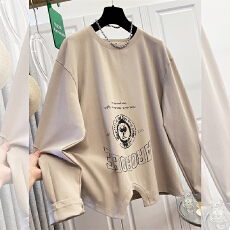 批发实拍设计感小众独特别致羊腿袖长袖T恤女穿搭巨好看修身休闲上衣