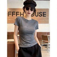 批发短袖上衣t恤女<b class='q'>欧洲站</b>2026春夏<b class='q'>新款</b>欧货时尚女装高端圆领半袖