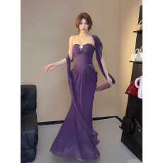 批发 实拍纱拼接镂空挂脖连衣裙女修身显瘦性感长裙别致气质裙子