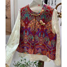 批发高品质2026早春新款提花云锦小马马甲新中式国风<b class='q'>百搭</b>气质高级