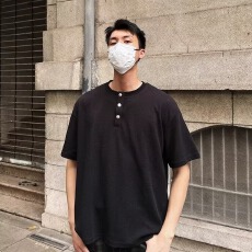 批发夏季男短袖t恤上衣<b class='q'>中国风</b>潮流立领半袖时尚百搭盘扣薄款面料柔软