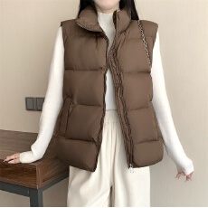 批发胖mm棉服马甲女秋<b class='q'>冬</b>新款叠穿宽松潮流高级背心情侣马夹上衣外套