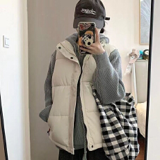 批发实拍美式<b class='q'>冬</b>季棉马甲女加厚保暖棉服外套复古韩版潮流宽松情侣棉袄