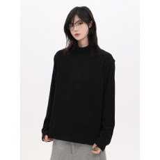 批发美式复古300克德绒基础简约半高领打底衫男女百搭内搭<b class='q'>情侣</b><b class='q'>上衣</b>潮