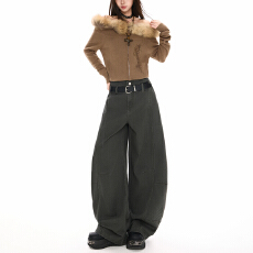 批发欧美中性弯刀牛仔裤男女春秋新款宽松显瘦<b class='q'>韩版</b>潮酷百搭阔腿裤长裤