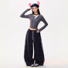 批发新款宽松<b class='q'>休闲</b>裤男女韩版潮流百搭裤子夏季薄款坠感阔腿拖地长裤子