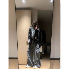 批发美式复古水洗多口袋伞兵工装裤男女vine潮牌宽松休闲阔腿<b class='q'>裤子</b>