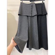 批发2025新款时尚百搭显瘦屁帘裤女时尚气质小众洋气<b class='q'>设计</b>感休闲裤