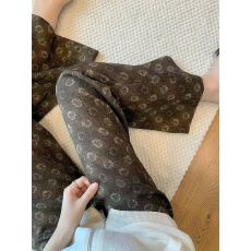 批发 夏季薄款山茶花休闲裤 松紧腰微喇九分裤
