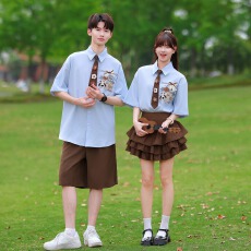 批发男女套装短袖初高中班服 校服