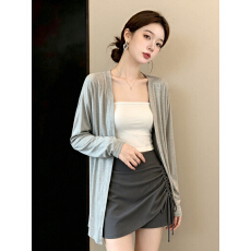 批发实拍<b class='q'>大码</b><b class='q'>女装</b>胖MM夏季新款简约百搭莫代尔<b class='q'>长袖</b>防晒衣开衫上衣