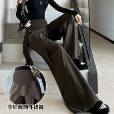 批发2026新款<b class='q'>孕妇</b><b class='q'>春</b>时尚新款时尚拖地裤高级感西装裤假2件<b class='q'>孕妇</b><b class='q'>裤裙</b>
