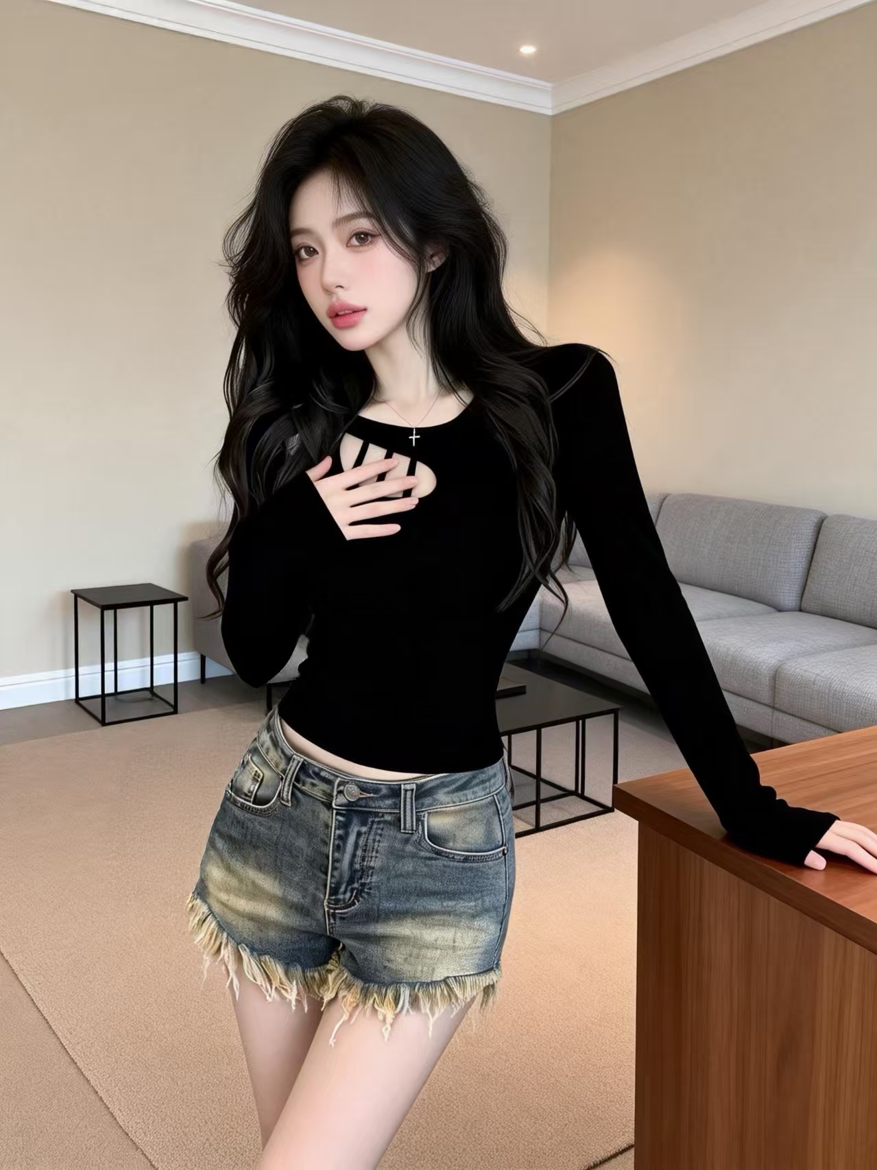 실사 새로운 순수한 욕망 바람 조심해. 기계 디자인 센스 허리 수축 품격 맨위 여성