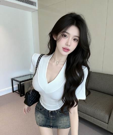 실사 새로운 몸매 가꾸기 다용도 V넥 허리 수축 반팔 티셔츠 맨위 여성