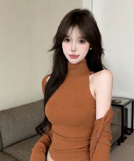 실사 새로운 미니멀리즘 느긋한 센스 품격 캐주얼 다용도 민소매 조끼 긴팔 오픈 가디건 맨위 2개 여성 세트