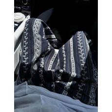 批发韩国东大门早秋波西米亚刺绣提花直筒休闲裤弹力设计感阔腿裤