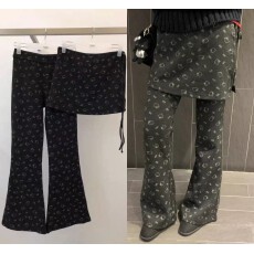 批发东今热韩系小众Kitty满印假两件宽松休闲显瘦慵懒运动长裤<b class='q'>裙裤</b>