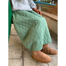 批发复古文艺间棉<b class='q'>半身裙</b>女2025秋冬松紧腰时尚百搭a<b class='q'>字</b>花苞长<b class='q'>裙</b>