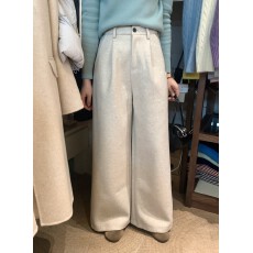 欧货加厚松紧腰直筒西装裤2025秋冬高级感时尚一粒扣阔腿长裤