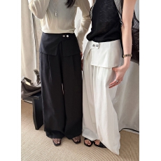 批发  韩系2026休闲风高腰宽松直筒裤设计休闲裤配屁帘