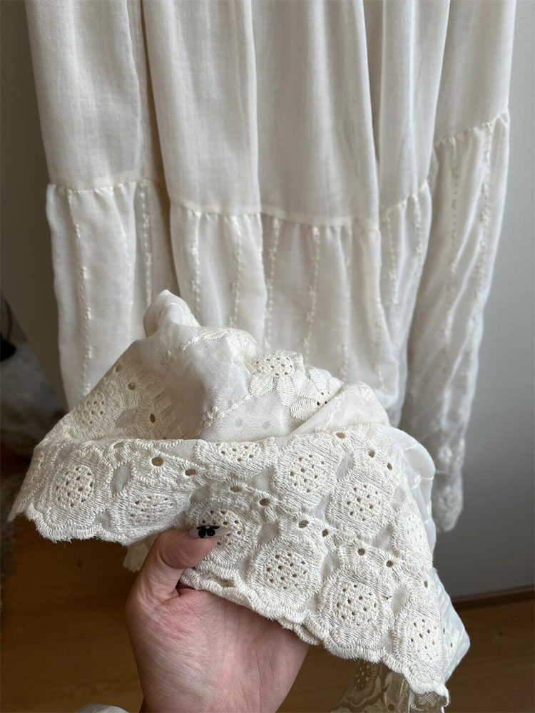 한 부서 패션 품격 다용도 슬림해 보이는 넓은 다리 치마바지 2025 새로운 고급 레이스 측면 캐주얼 스트레이트 팬츠