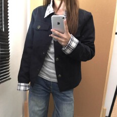 批发<b class='q'>新款</b>美式复古格纹拼接工装<b class='q'>外套</b>女宽松休闲时尚百搭上衣潮