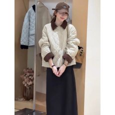 批发韩系夹棉加厚外套短款上衣秋冬<b class='q'>新款</b>2025宽松小个子半身裙两件套装