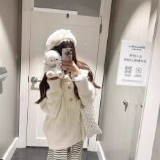 批发韩系连帽套头针织衫毛衣女2025秋冬季新款软糯宽松高级感慵懒上衣