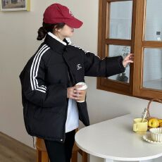 批发韩系实拍美式羽绒<b class='q'>棉衣</b>棉服女冬季新款面包服情侣加厚棉袄外套女