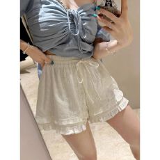 批发有内衬#韩系白色蕾丝花边短裤女2025爆款超火夏季<b class='q'>大码</b>显瘦a字裤裙