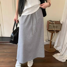 批发抖音直播质量 韩系chic高腰<b class='q'>运动</b><b class='q'>休闲</b>直筒卫裙女装春秋长款半身裙