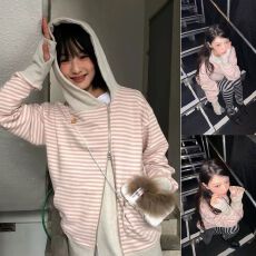 批发薄款 韩系chic新款秋冬白金拉链+ 后包领 纯棉华棉复合卫衣女