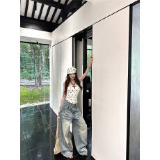 批发复古辣妹做旧宽松阔腿牛仔裤女<b class='q'>潮</b>