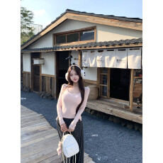 批发纯欲粉色洋气开衫吊带两件套女慵懒<b class='q'>宽松</b>波点休闲裤套装潮