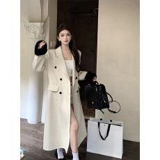 批发高级感中长款呢子<b class='q'>风衣外套</b><b class='q'>女</b>轻熟风大衣毛毛袖圈可拆卸