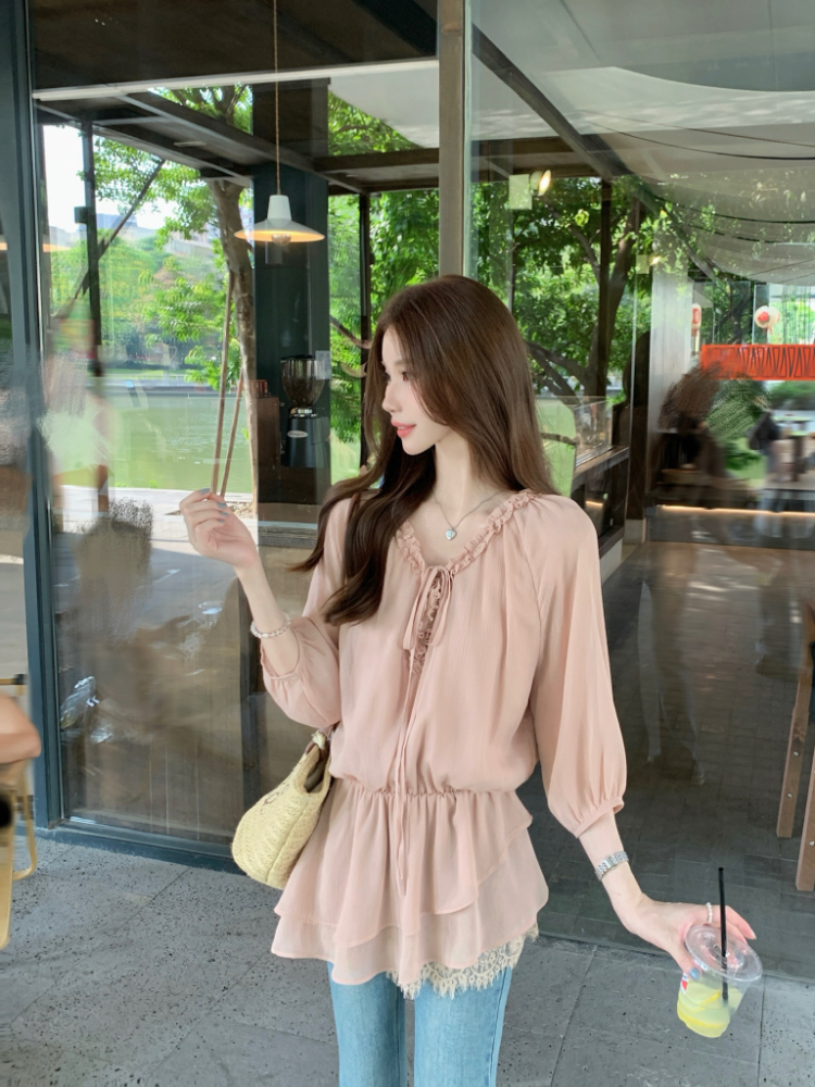 BY26149# 温柔风粉色荷...