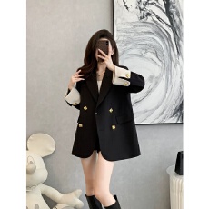 批发秋季长袖<b class='q'>韩版</b>女神范宽松气质休闲西装外套女早秋高级感炸街小西服