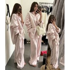 批发一整套慵懒风减龄时尚衬衫上衣女<b class='q'>春</b>季休闲百搭阔腿裤