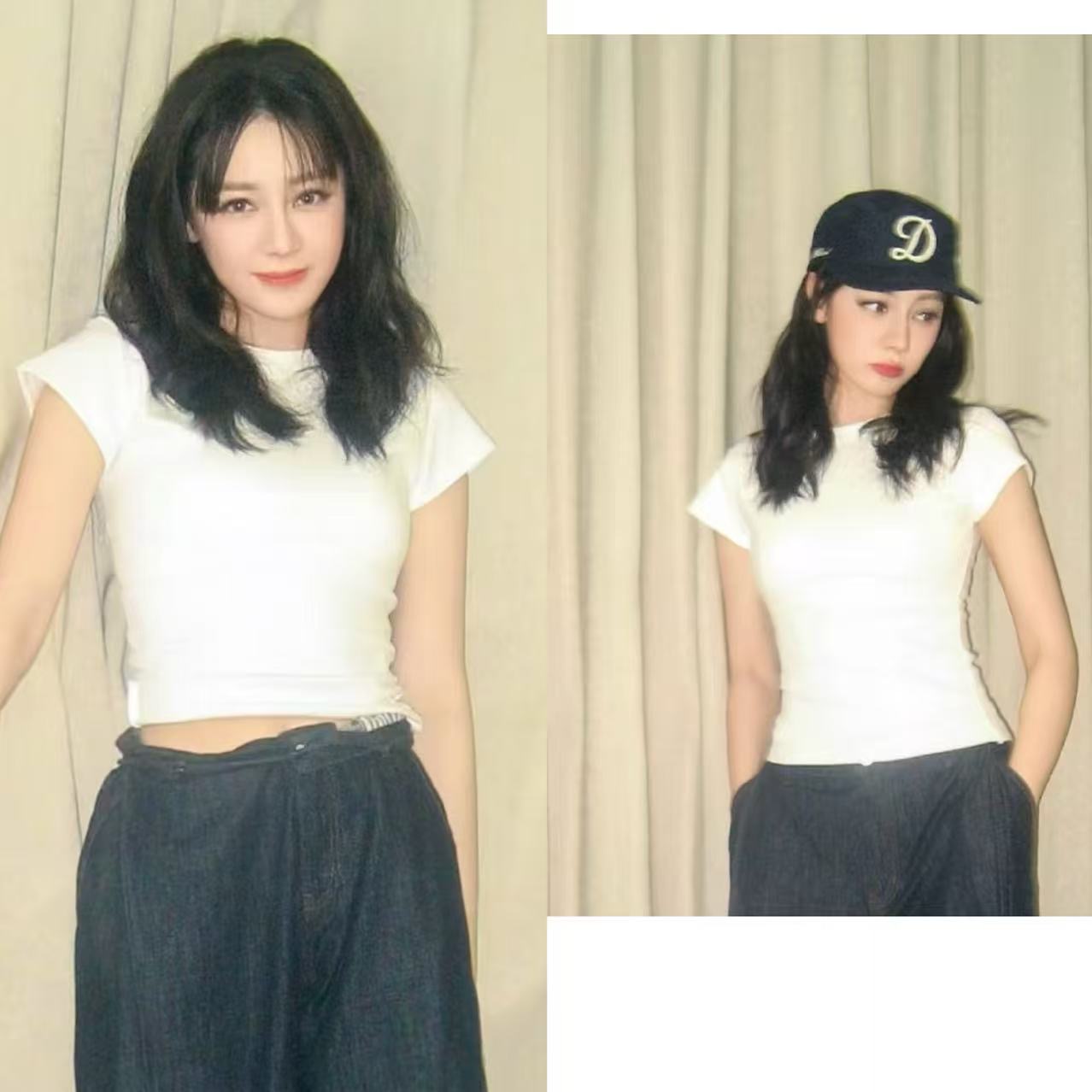 디 리 뜨거운 바 스타 같은 단락 화이트 작은 원 칼라 다용도 몸매 가꾸기 슬림해 보이는 여름 맨위 긍정적 인 어깨 반팔 티셔츠 여성