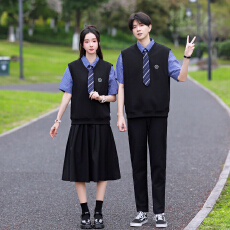 批发实拍情侣装2026夏季初中高中学生三件套班服校服