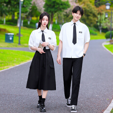 批发实拍情侣装2026夏季初中生高中生学院风班服套装