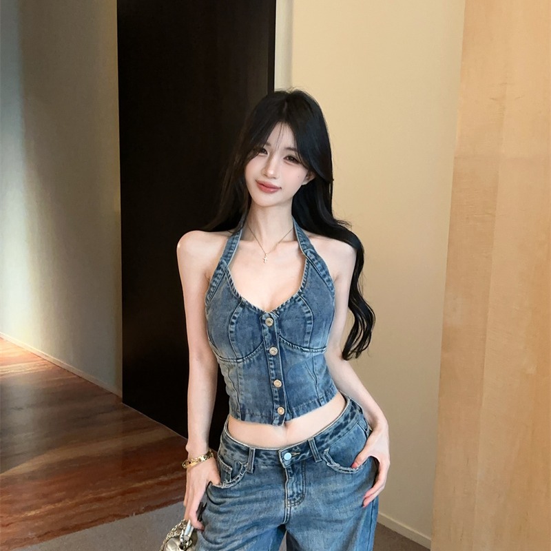 정가 실사 아메리칸 레트로 핫걸 싱글 줄 버튼 행침 목 외국 가스 슈퍼 잘 생긴 데님 맨위