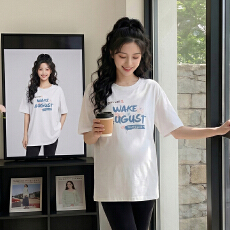 批发实拍<b class='q'>夏</b>季新款孕妇装针织上衣宽松大码T恤衫女士t恤上衣