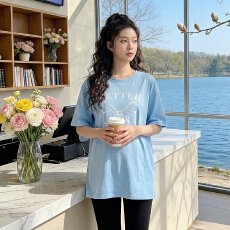 批发实拍<b class='q'>夏</b>季新款孕妇装针织上衣宽松大码T恤衫女士t恤上衣