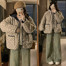 批发女<b class='q'>童</b><b class='q'>冬季</b>连帽<b class='q'>加绒加厚</b>羊羔毛外套2025新款女大<b class='q'>童</b>冬装宽松毛毛衣