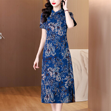 批发实拍2026夏季新中式国风夏季连肩袖香云纱女装连衣<b class='q'>裙</b>