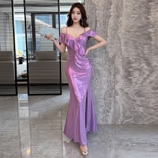 批发夜总店性感长款连衣裙柔式工衣夜场养生会所美容院足浴技师<b class='q'>工作服</b>